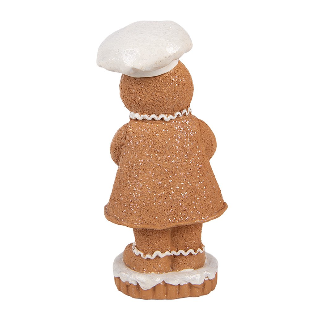 Kerstdecoratie Beeld Gingerbread man 7x6x15 cm Bruin Kunststof