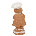 Kerstdecoratie Beeld Gingerbread man 7x6x15 cm Bruin Kunststof