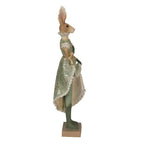 Beeld Konijn 11x8x33 cm Groen Polyresin
