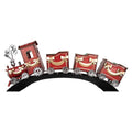 Kerstdecoratie Beeld Trein 104x18x44 cm Rood Metaal