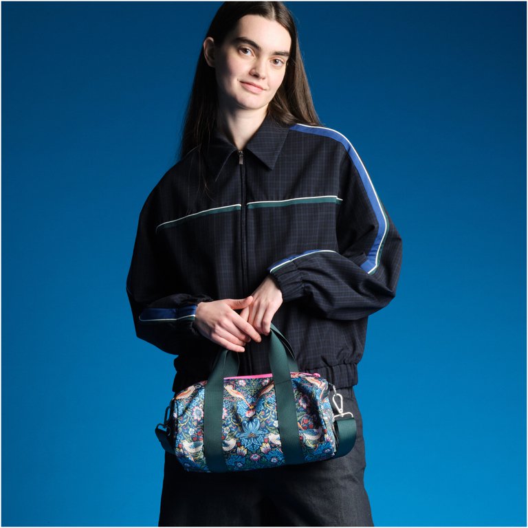 Loqi Weekender Medium - The Strawberry Thief Neon Pink gerecycled