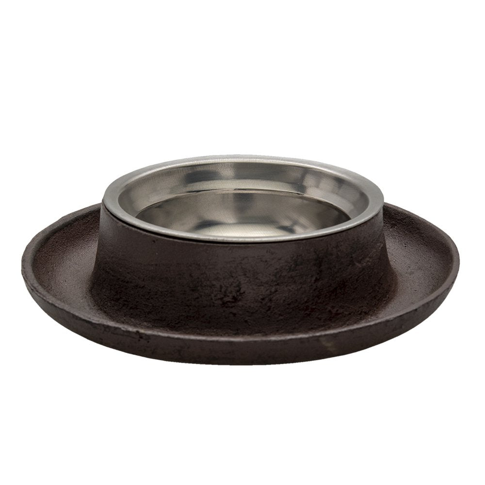 Voerbak hond Ø 22x5 cm Bruin IJzer Voerbak Kat