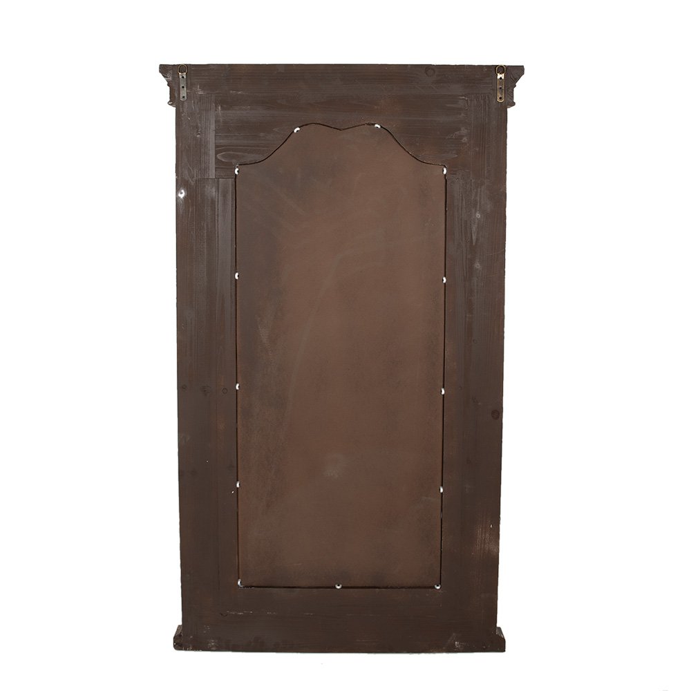 Spiegel 90x153 cm Grijs Beige Hout Wandspiegel