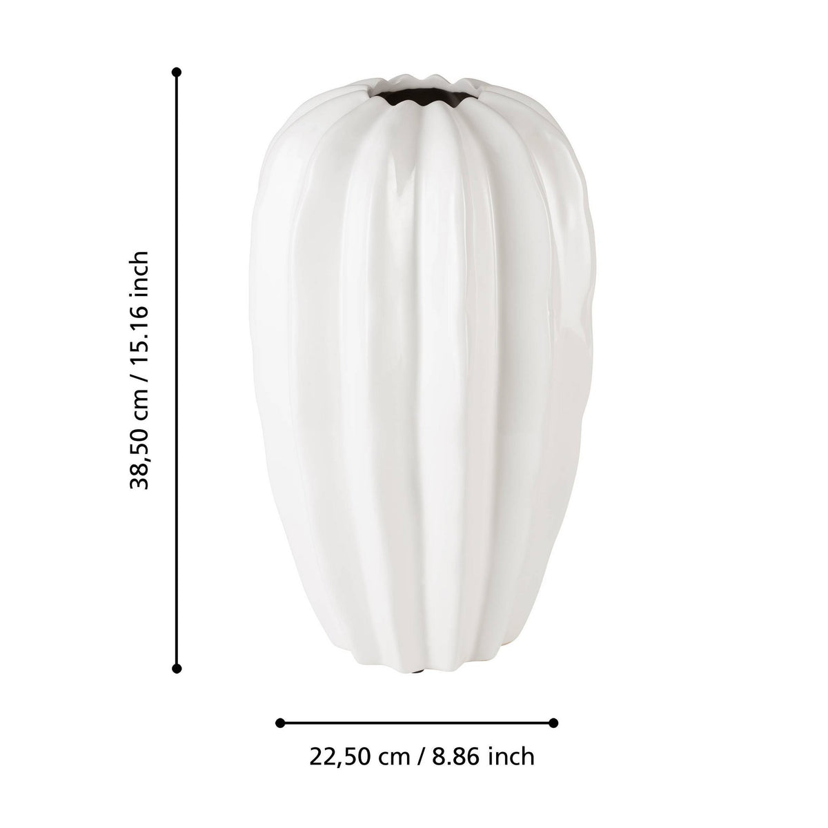 Vaas Eiken Wit 39x23cm