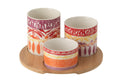 J-Line aperoschaal - keramiek - paars/rood - S