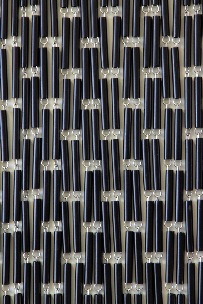 Vliegengordijn Verspringend zwart 90x210 cm