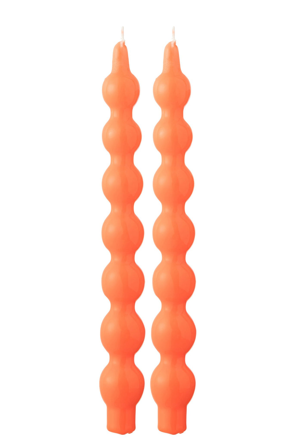 J-Line Doos Van 2 Kaarsen Kalebas Fluo Rood - 5 Uur