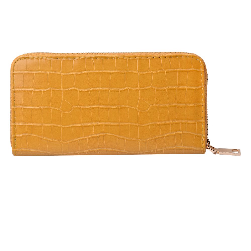 Portemonnee 19x9 cm Geel Polyurethaan