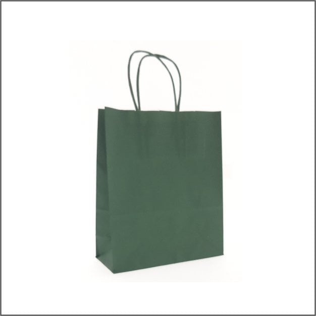 Papieren tas S– Leger groen (100 stuks)