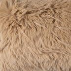 Plaid teddy langhaar pluk cognac 130x180cm