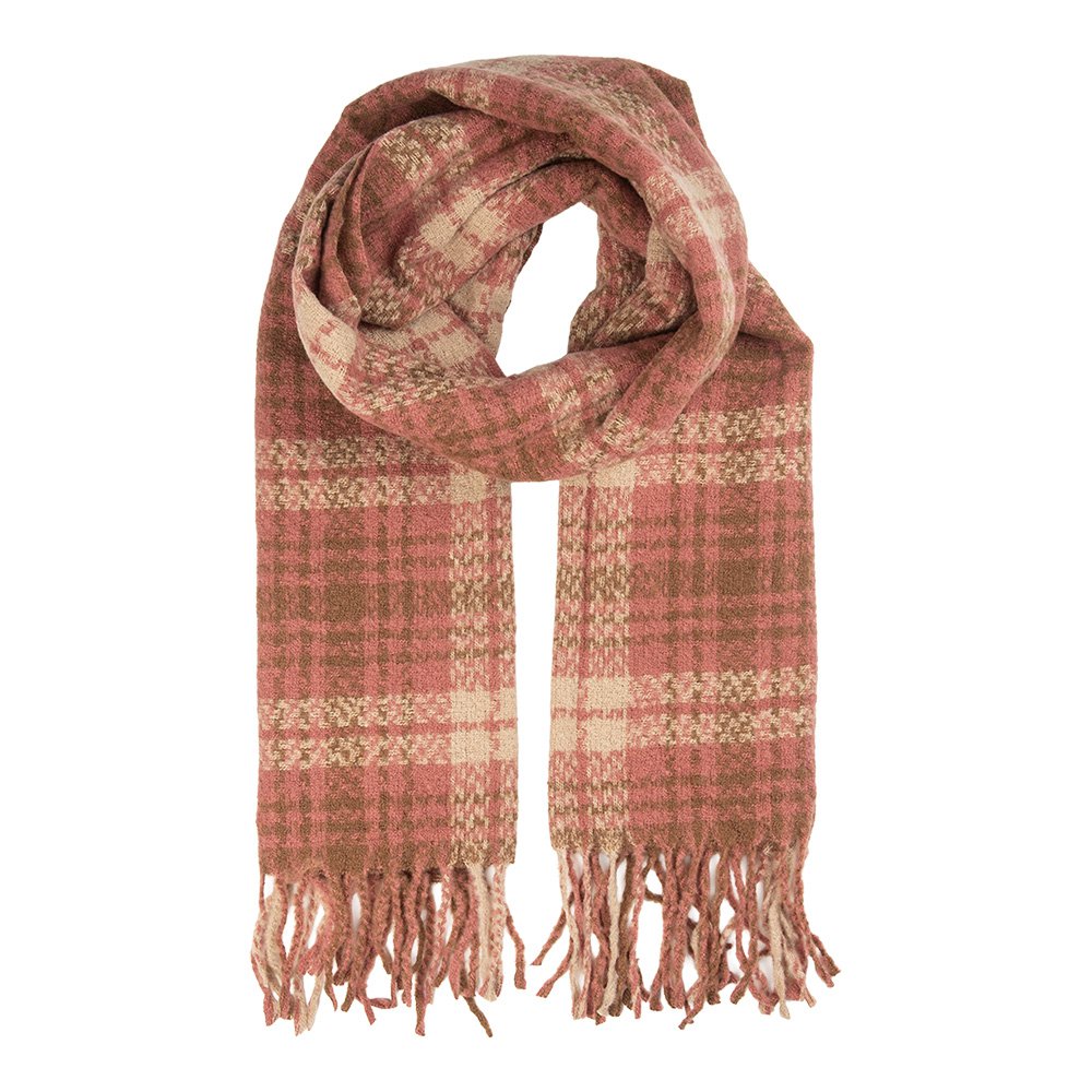 Wintersjaal Dames 50x210 cm Roze Textiel