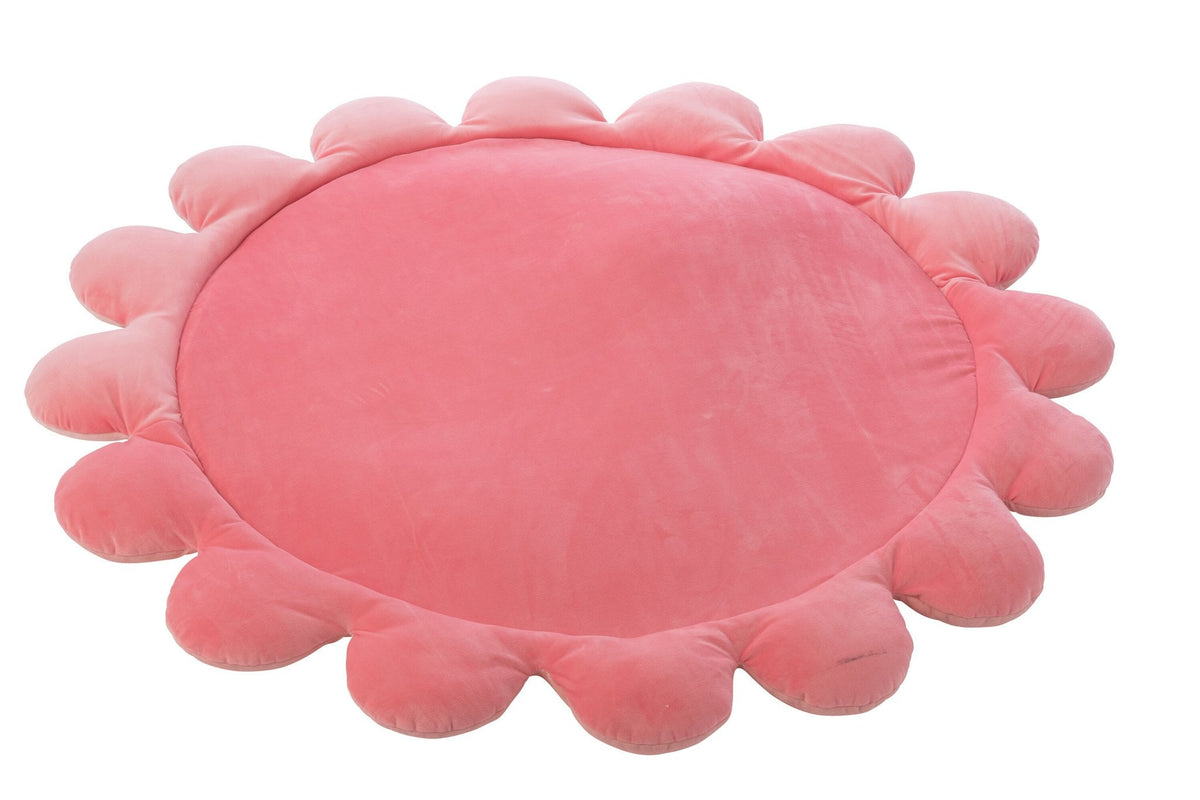 J-Line speelmat Bloem - polyester - roze