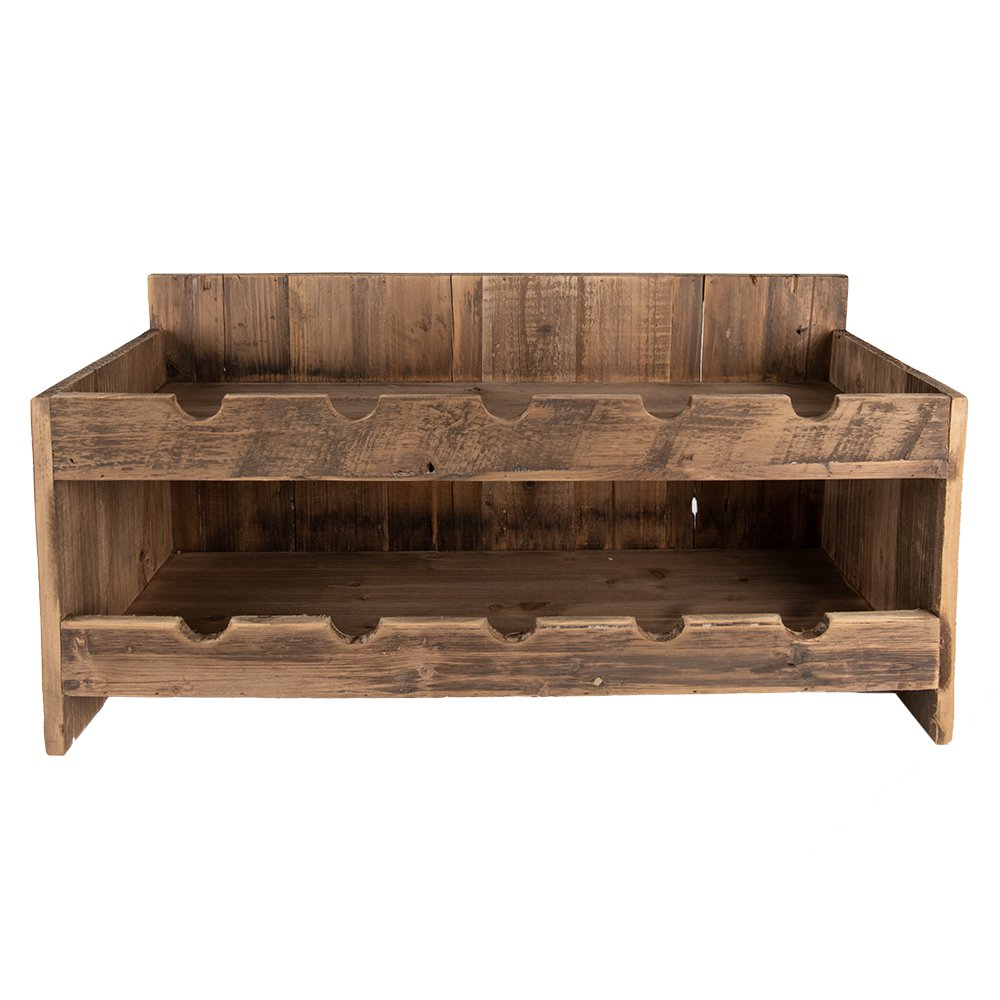 Wijnrek 65x28x33 cm Bruin Hout Flessenrek