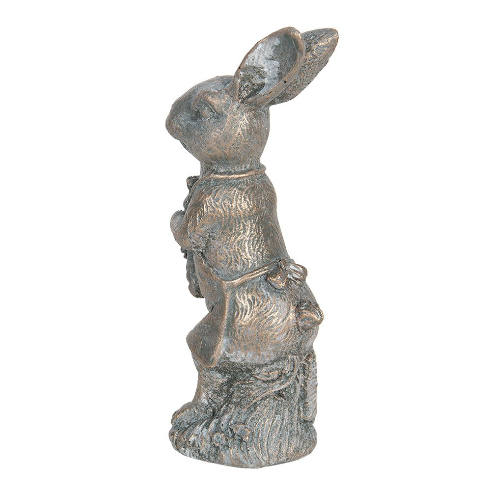 Beeld Konijn 13 cm Bruin Kunststof