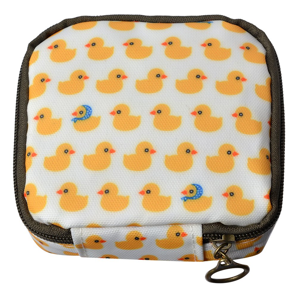 Portemonnee 11x11 cm Geel Wit Polyester