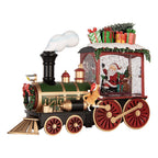 Kerstdecoratie met LED-verlichting en muziek Trein 31x10x24 cm / 3xAA Rood Kunststof