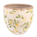 Bloempot Ø 19x19 cm Geel Keramiek Citroen Bloempot Binnen