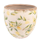 Bloempot Ø 19x19 cm Geel Keramiek Citroen Bloempot Binnen