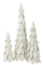 J-Line decoratie Kerstboom Stukken - hout - wit - large