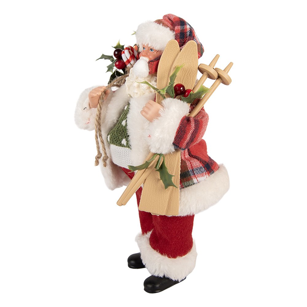 Kerstdecoratie Beeld Kerstman 16x13x27 cm Rood Kunststof