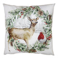 Sierkussen 45x45 cm Beige Polyester Kerst Kussenhoes met Kussenvulling