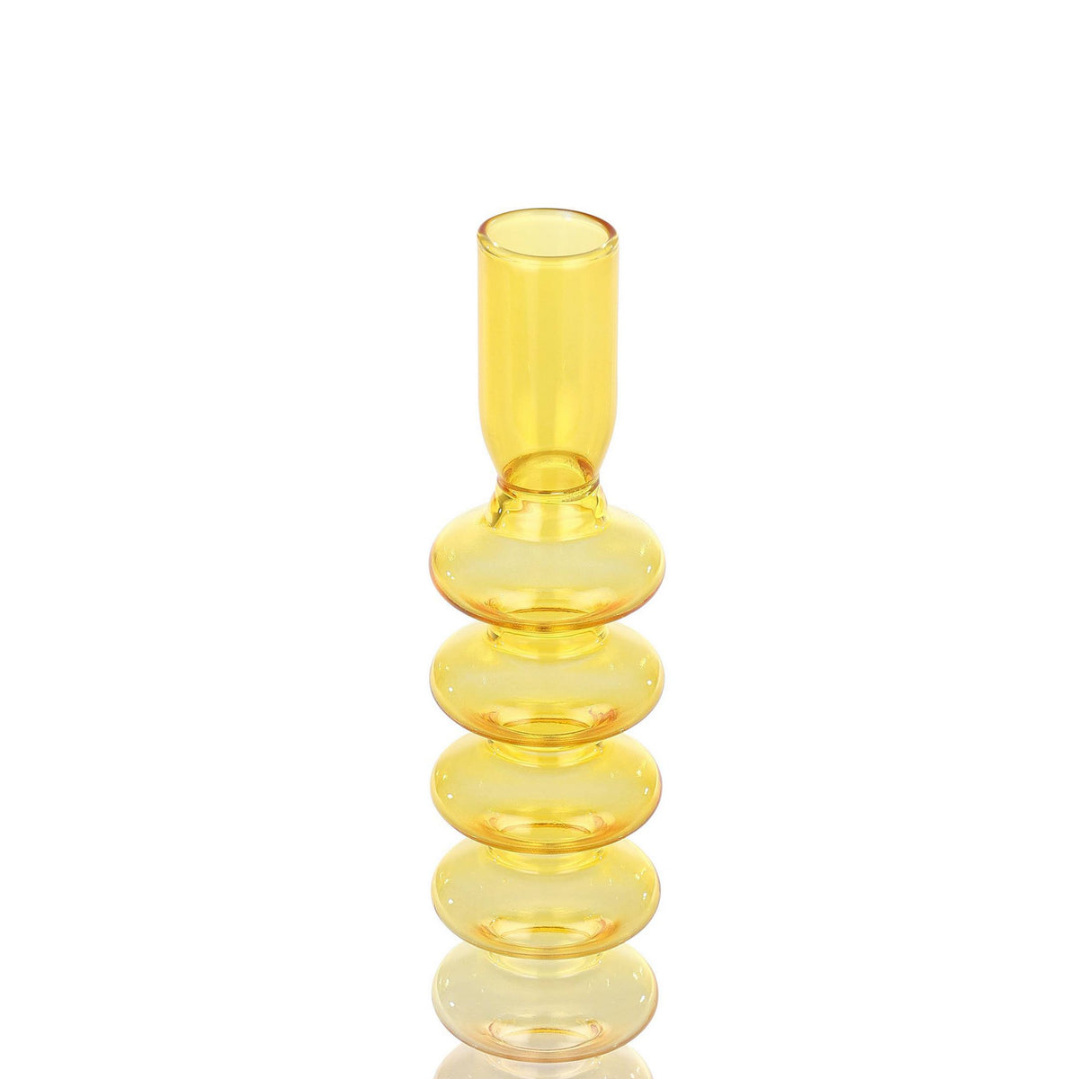 Candlestick Molume geel 9x29,5 cm