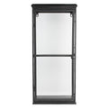 Vitrinekast Zwart, IJzer en Glas 31x21x70 cm