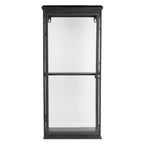 Vitrinekast Zwart, IJzer en Glas 31x21x70 cm