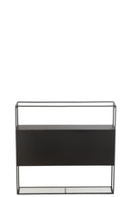J-Line Rek Seen Metaal/Glas Zwart