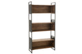 J-Line Rek Gerecycleerd Hout/Metaal Zwart/Naturel Small