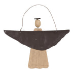 Decoratie Hanger Engel 14 cm Bruin Hout Kersthanger
