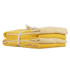 Badhanddoek 70x140cm zonnig geel Pixie - Set van 2