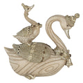 Beeld Zwaan 11x6x10 cm Beige Kunststof