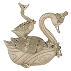 Beeld Zwaan 11x6x10 cm Beige Kunststof