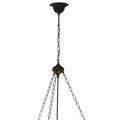 Snoerpendel Ketting Tiffany 100 cm Bruin IJzer Pendellamp