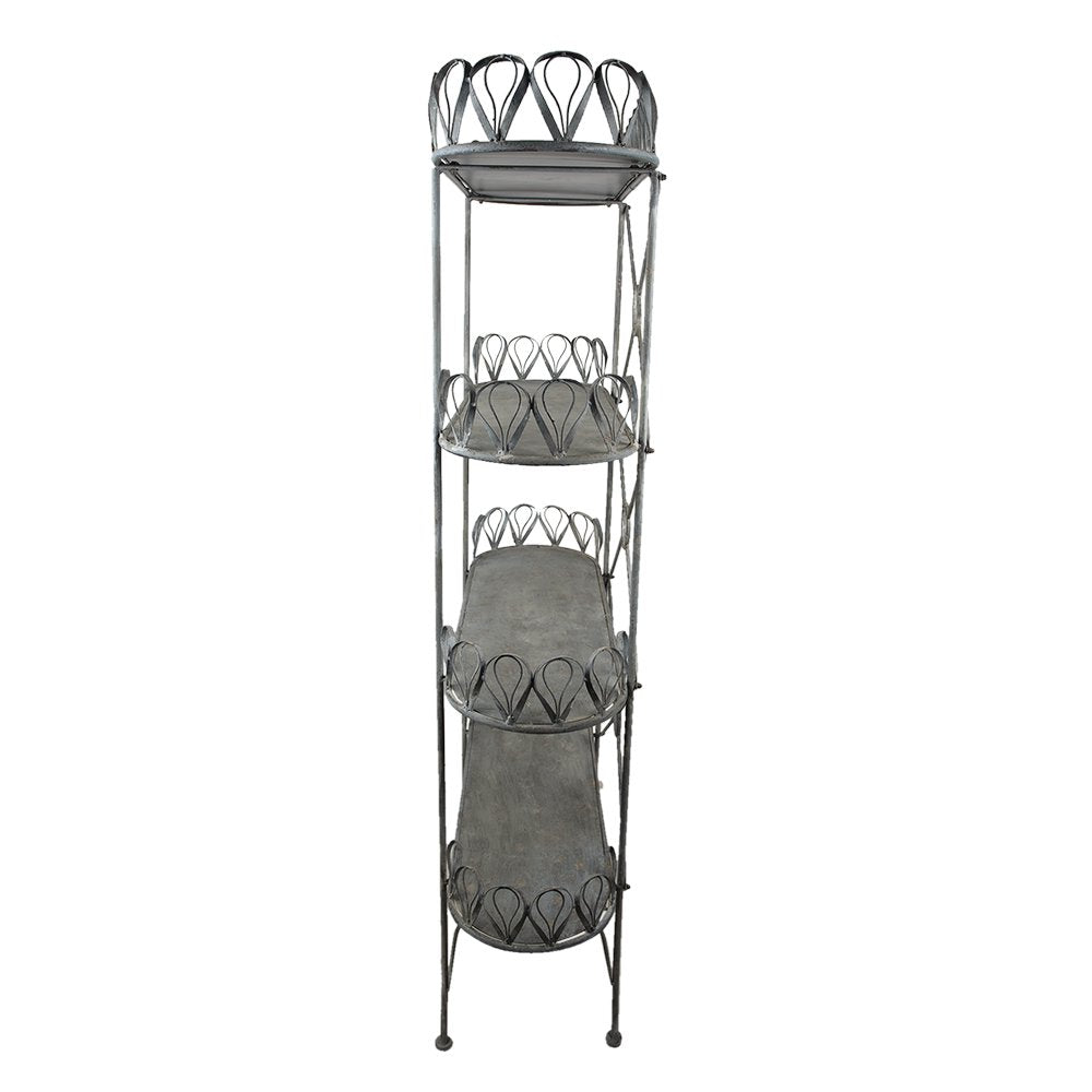 Opbergrek Grijs, IJzer 91x36x168 cm