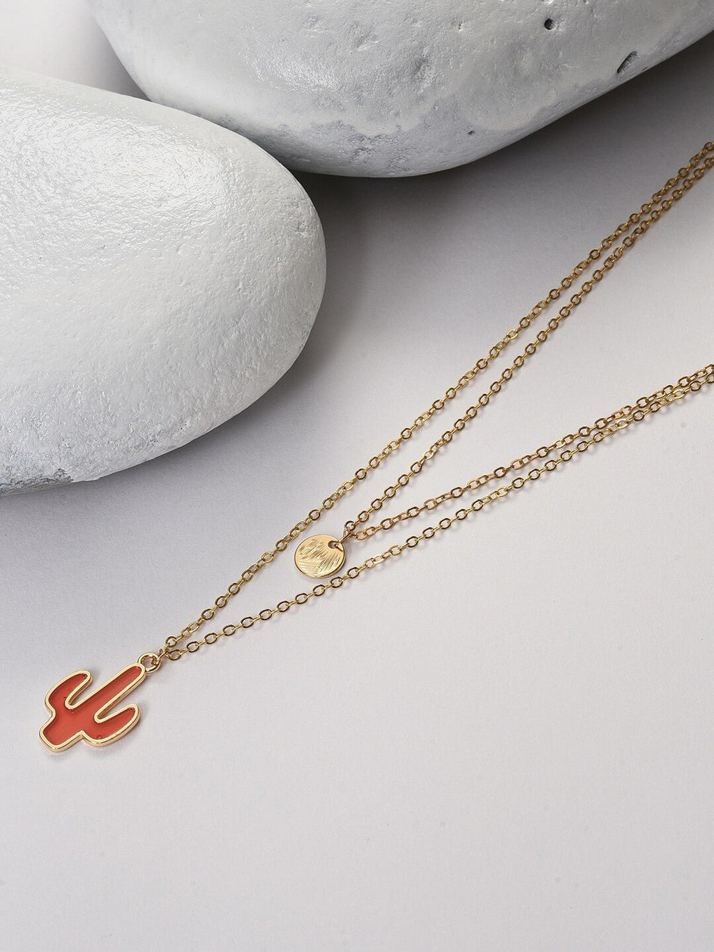 Hanger ketting | Vergulde gelaagde legering lengte | Goud