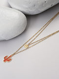 Hanger ketting | Vergulde gelaagde legering lengte | Goud