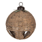 Kerstdecoratie Beeld Kerstbal Ø 41x51 cm Bruin Rotan