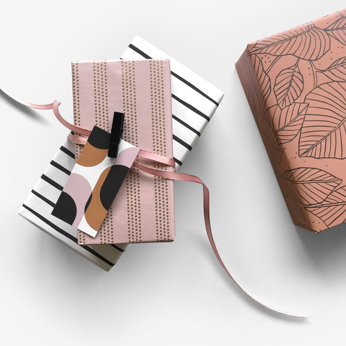 Retro Shapes - Cadeaulabels - 100 stuks