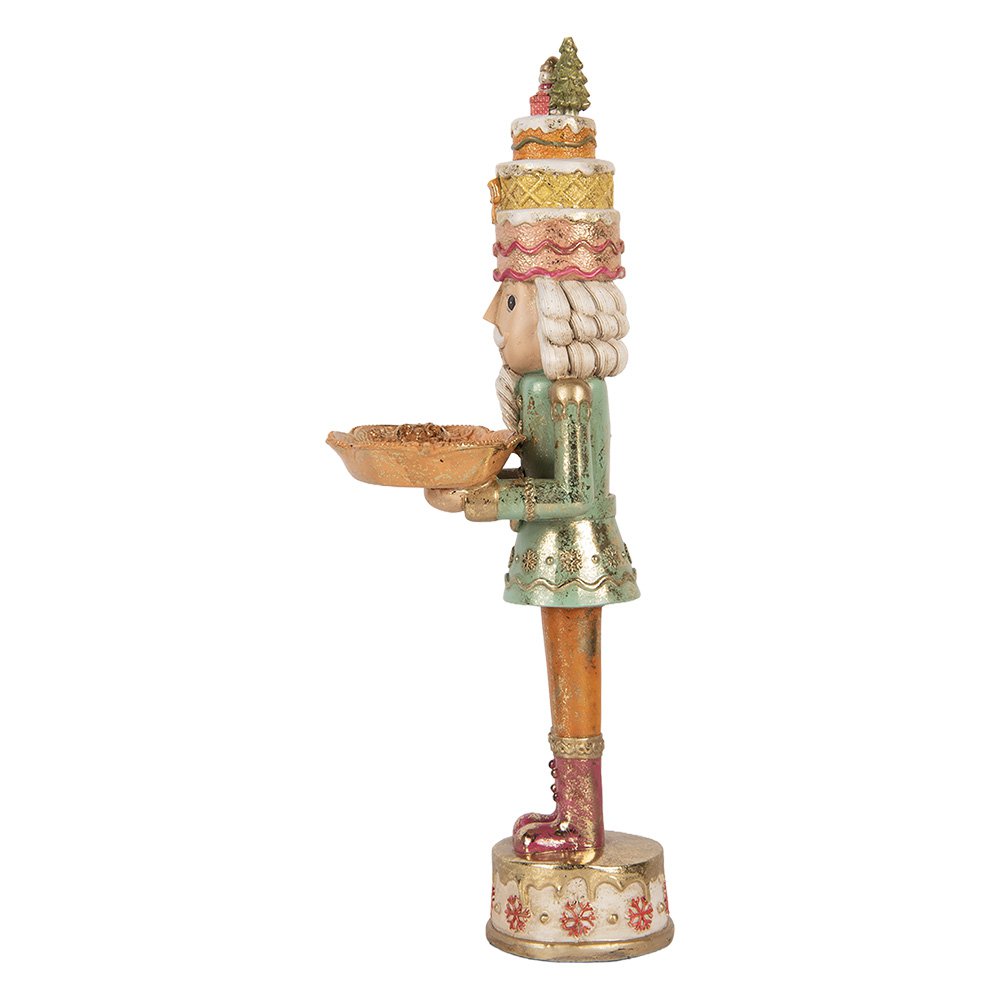 Kerstdecoratie Beeld Notenkraker 15x15x41 cm Bruin Kunststof