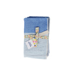 Gastendoekje 30x50cm oceaanblauw Pixie - Set van 2
