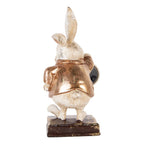 Decoratie Beeld Konijn 13x13x26 cm Beige Kunststof Klok