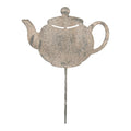 Tuinsteker Theepot 26x1x35 cm Grijs Metaal
