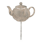 Tuinsteker Theepot 26x1x35 cm Grijs Metaal