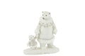 J-Line figuur IjsBeer + Beertje Hand In Hand - polyresin - wit/grijs
