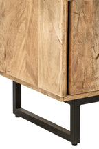 J-Line Kast met reliëf - mangohout - multikleur/naturel