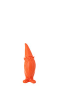 J-Line decoratie Kabouter - polyresin - oranje - S