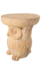 J-Line Bijzettafel uil - magnesiumoxide - beige