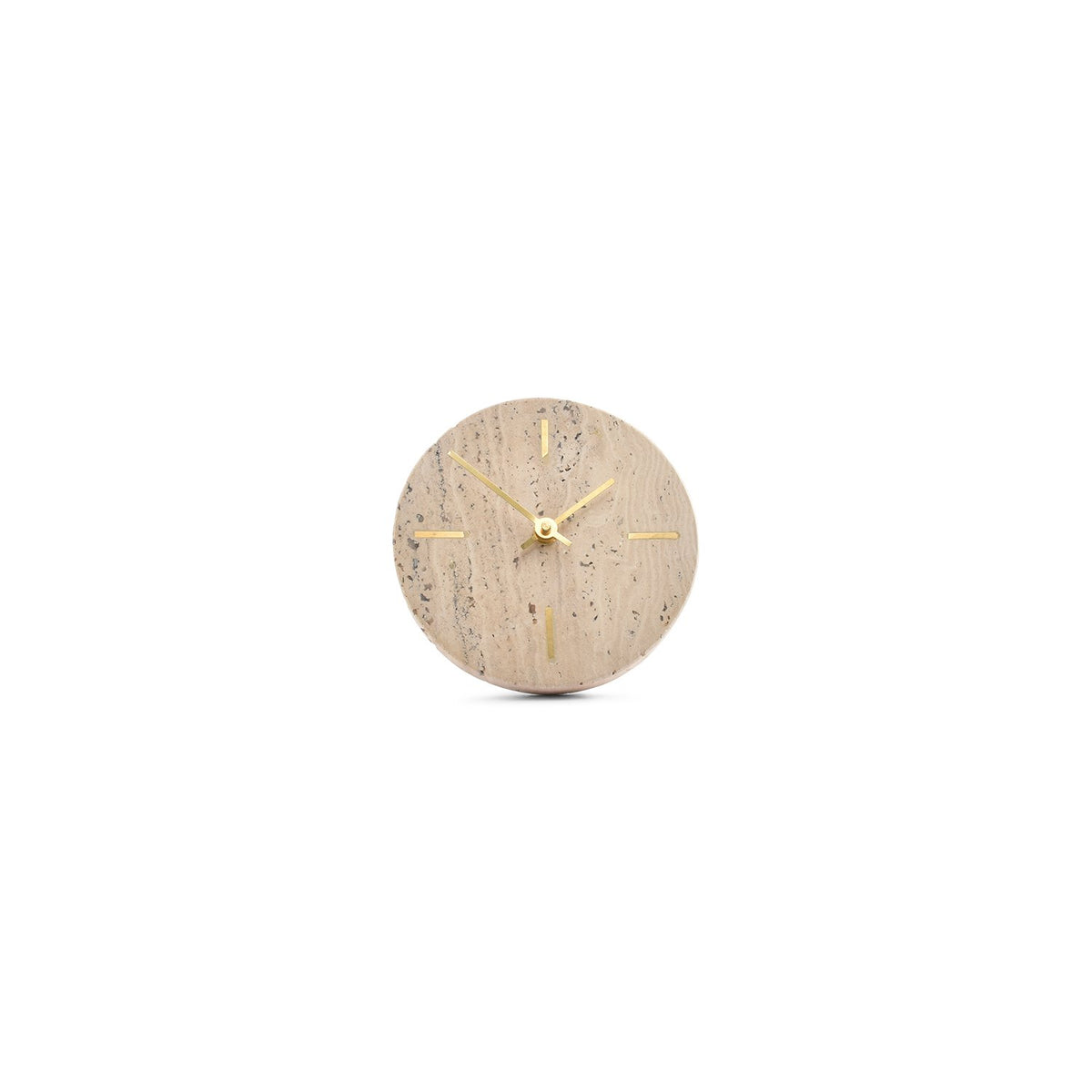 Tafelklok 15cm travertijn beige Zone